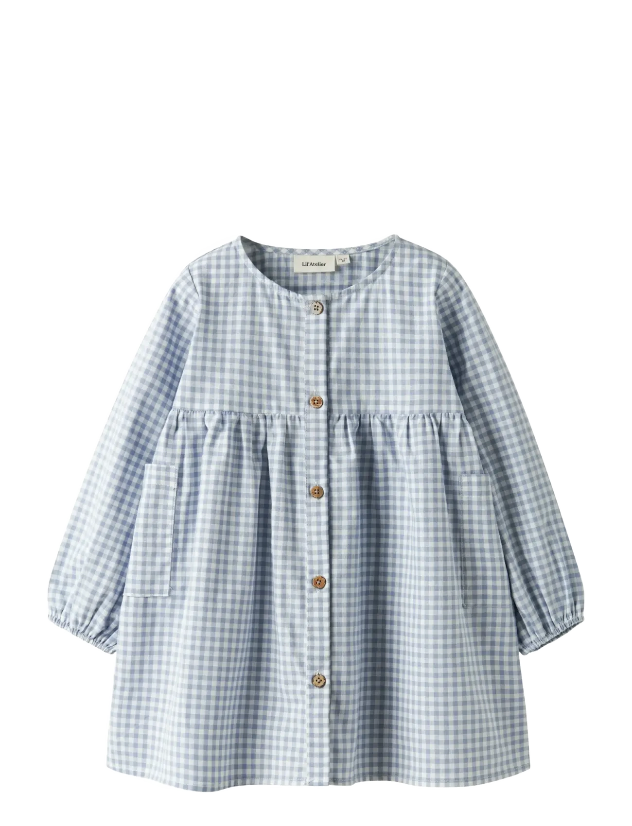 Lil'Atelier - NMFTALLULA LS LOOSE DRESS LIL - long-sleeved casual dresses - zen blue - 0