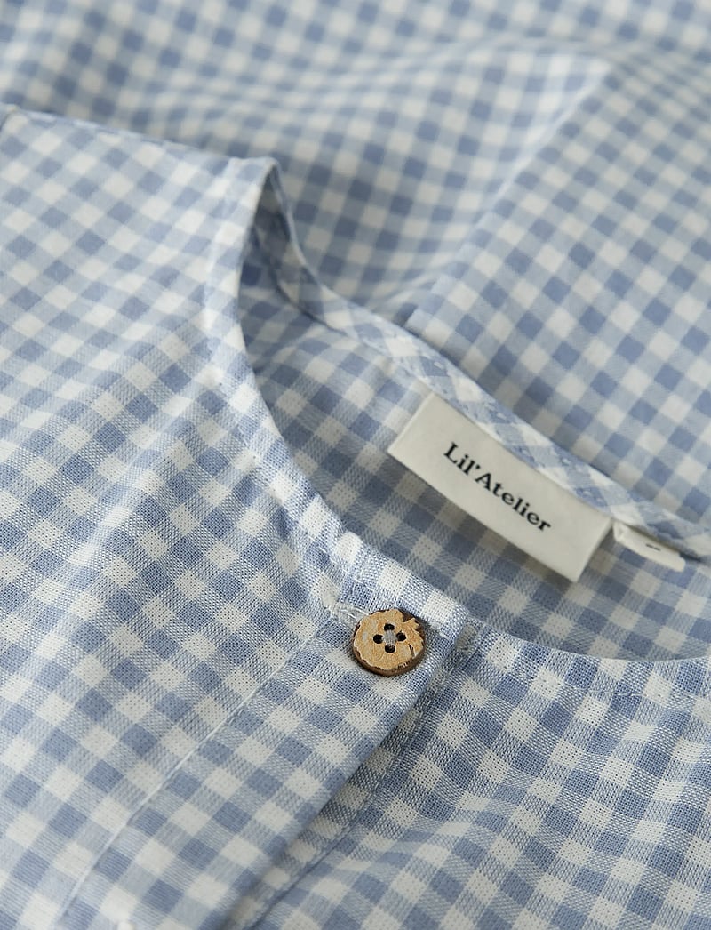 Lil'Atelier - NMFTALLULA LS LOOSE DRESS LIL - langärmelige freizeitkleider - zen blue - 2