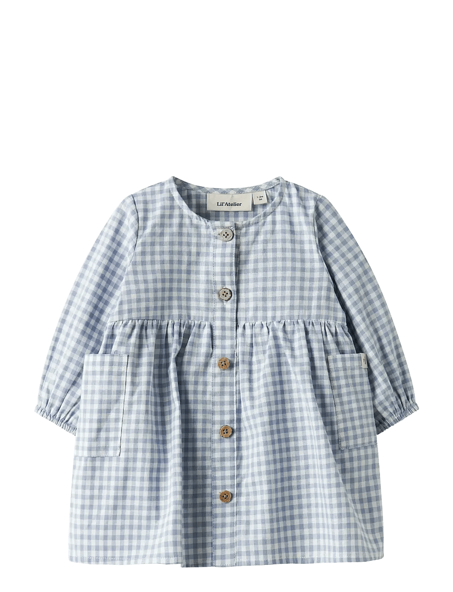 Lil'Atelier - NBFTALLULA LS LOOSE BODY DRESS LIL - robes pour bébés à manches longues - zen blue - 0