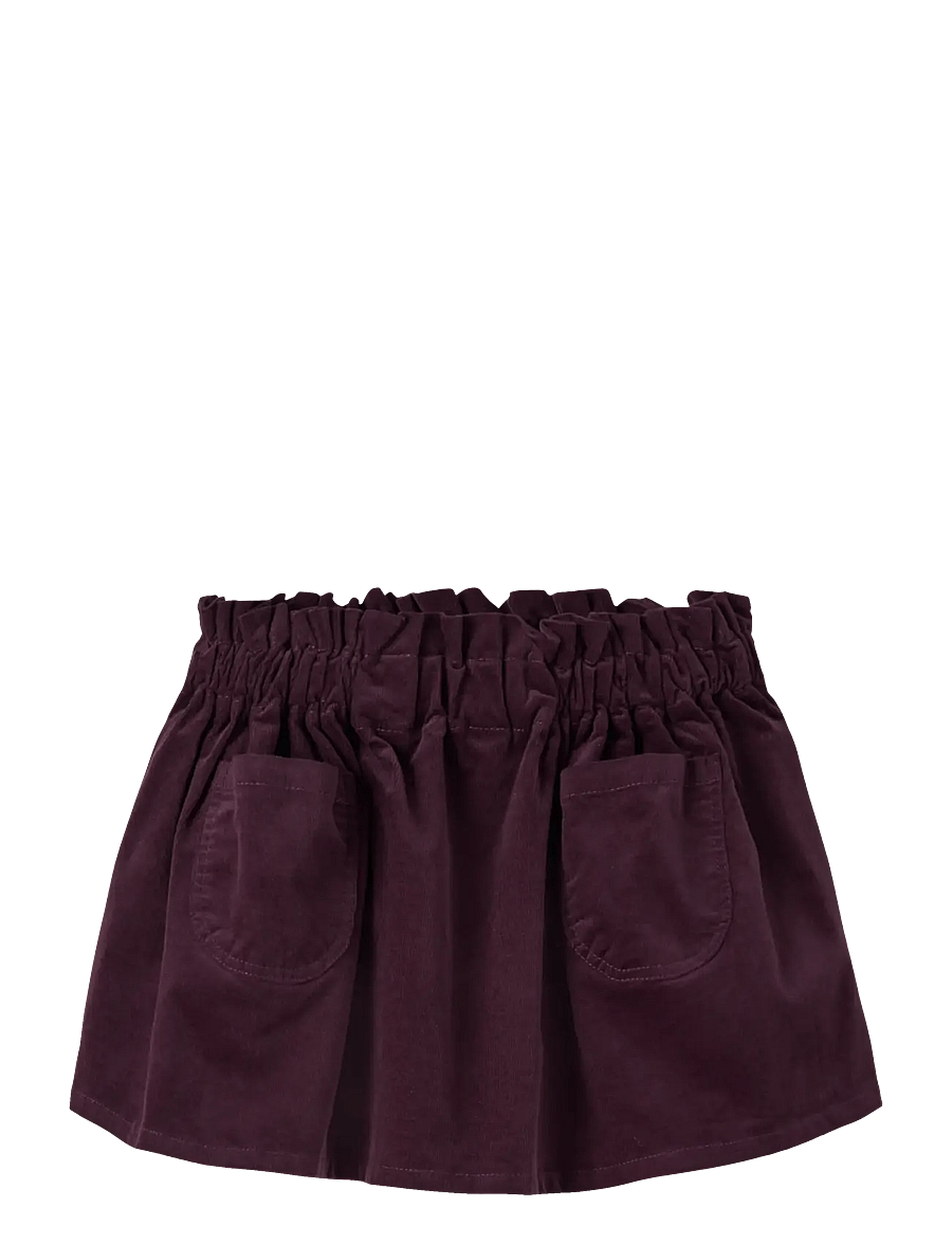 Lil'Atelier - NMFSOMBA LOOSE CORD SKIRT 1122-SO LIL - korta kjolar - winetasting - 0