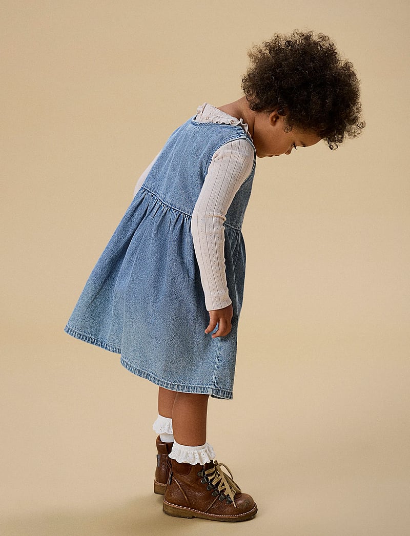 Lil'Atelier - NMFTAYA SL DNM SPENCER 1166-FD LIL - varrukateta vabaaja kleidid - medium blue denim - 3