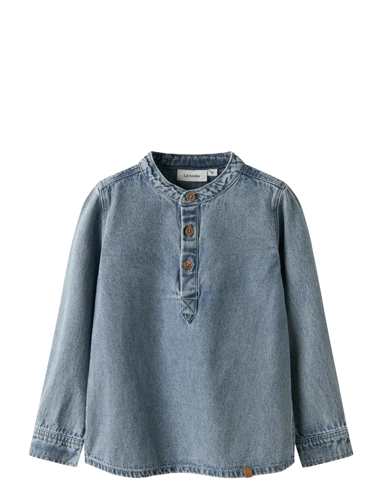NMMTAYA LS LOOSE DNM SHIRT 1166-FD LIL - MEDIUM BLUE DENIM