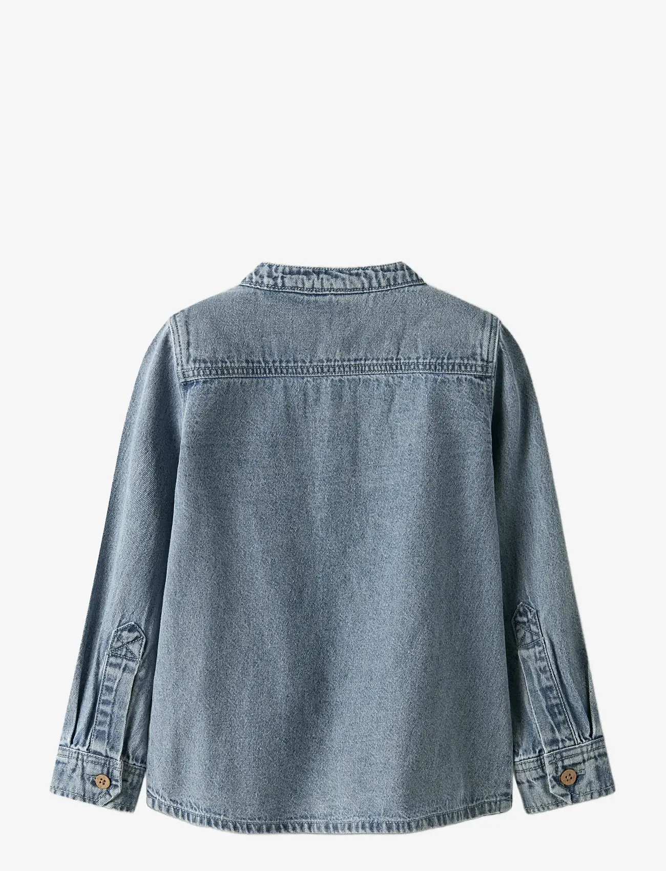Lil'Atelier - NMMTAYA LS LOOSE DNM SHIRT 1166-FD LIL - långärmade skjortor - medium blue denim - 2