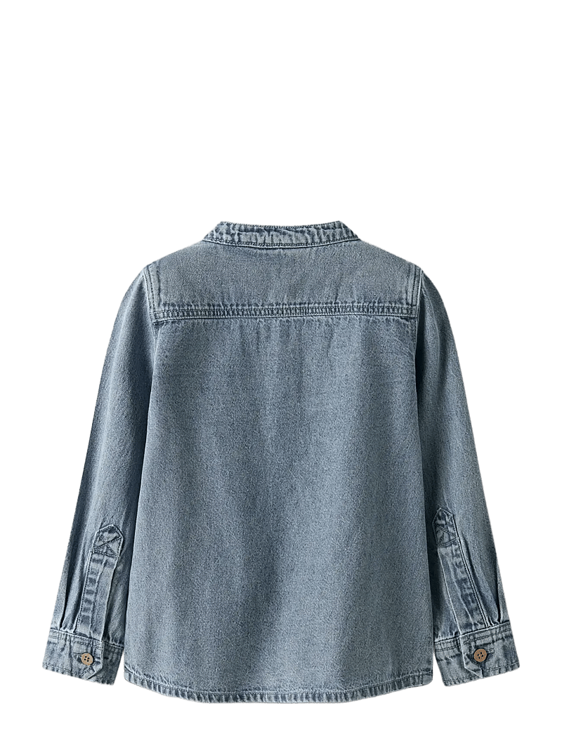 Lil'Atelier - NMMTAYA LS LOOSE DNM SHIRT 1166-FD LIL - långärmade skjortor - medium blue denim - 2