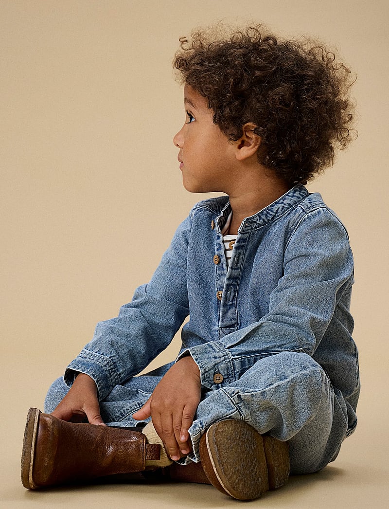 Lil'Atelier - NMMTAYA LS LOOSE DNM SHIRT 1166-FD LIL - långärmade skjortor - medium blue denim - 0