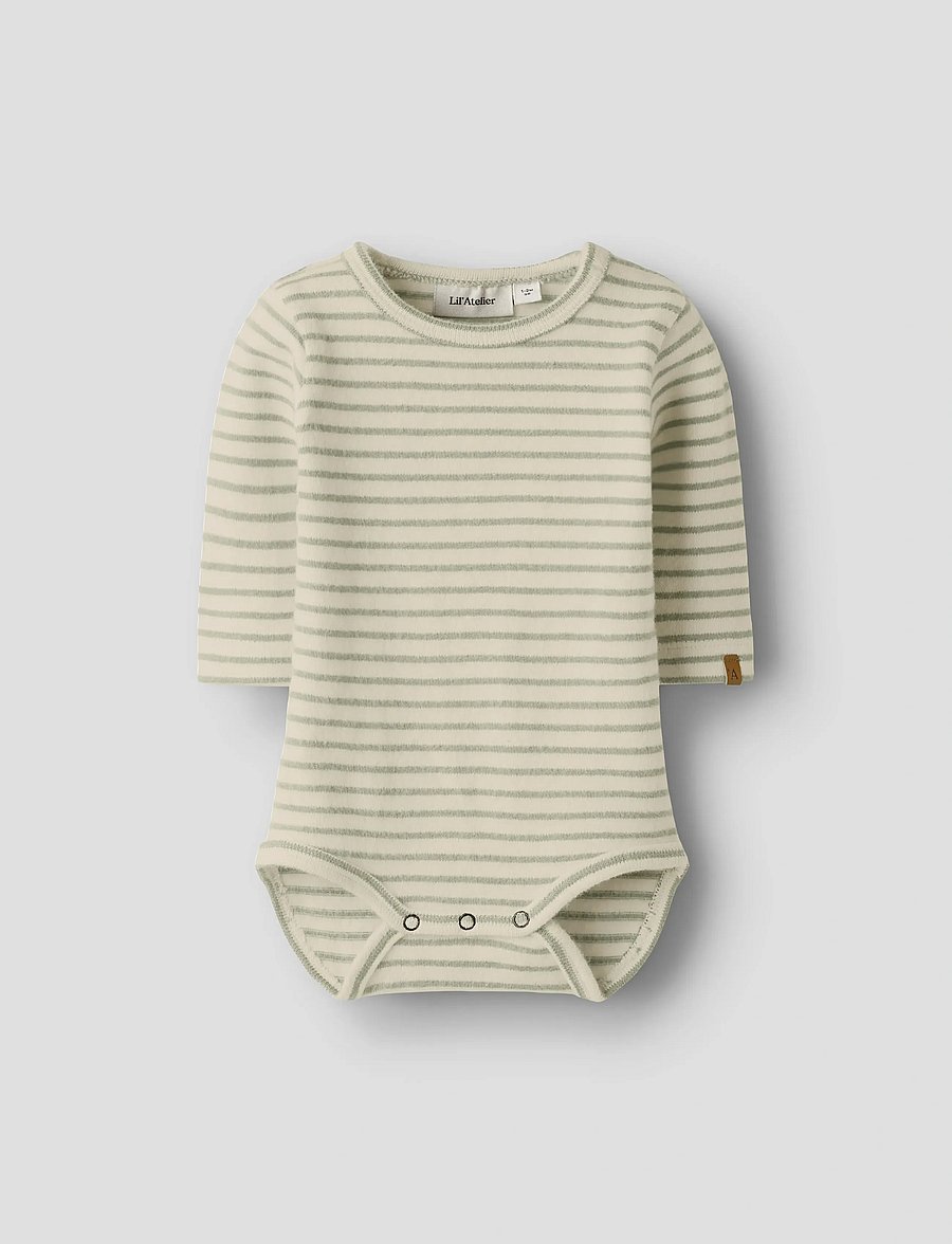Lil'Atelier - NBMTHORO KEO LS SLIM BODY LIL - smėlinukai ilgomis rankovėmis - turtledove - 0