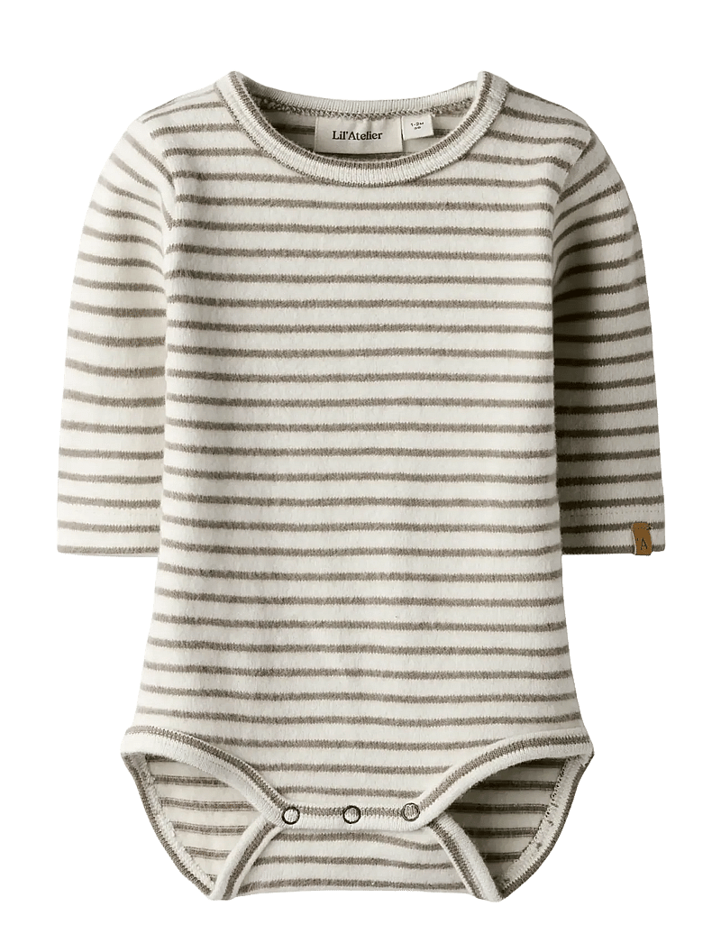 Lil'Atelier - NBMTHORO KEO LS SLIM BODY LIL - langermede bodyer - turtledove - 1