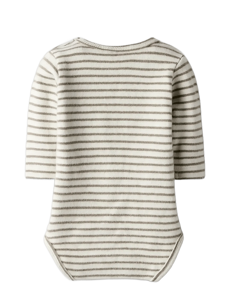 Lil'Atelier - NBMTHORO KEO LS SLIM BODY LIL - pikkade varrukatega bodid - turtledove - 2
