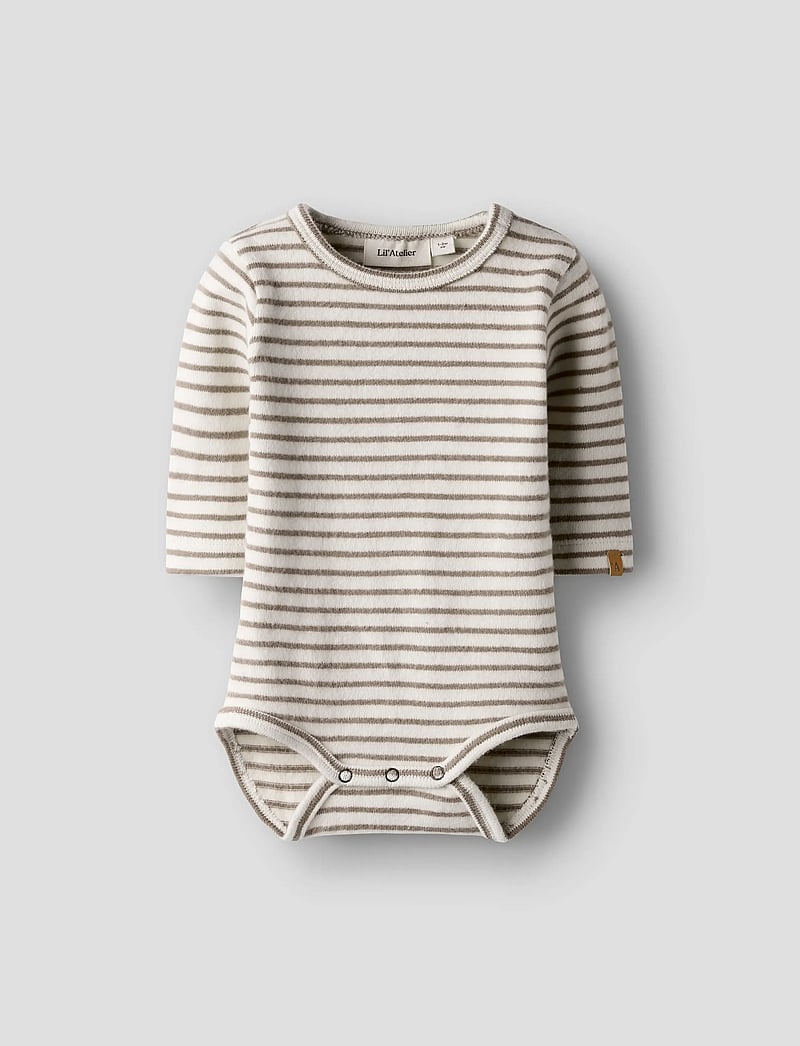 Lil'Atelier - NBMTHORO KEO LS SLIM BODY LIL - langermede bodyer - turtledove - 0