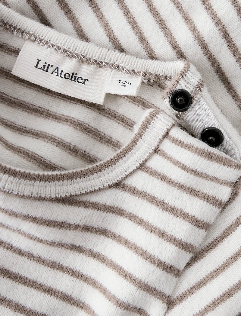 Lil'Atelier - NBMTHORO KEO LS SLIM BODY LIL - langermede bodyer - turtledove - 3
