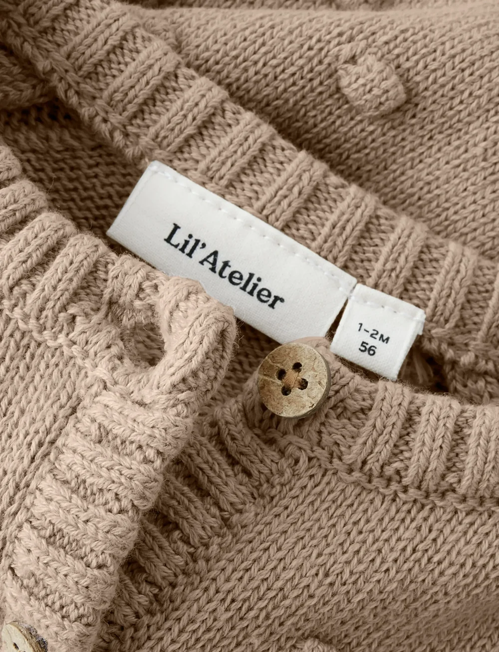Lil'Atelier - NBNGABLE LS KNIT CARD LIL - cardigans - oxford tan - 2