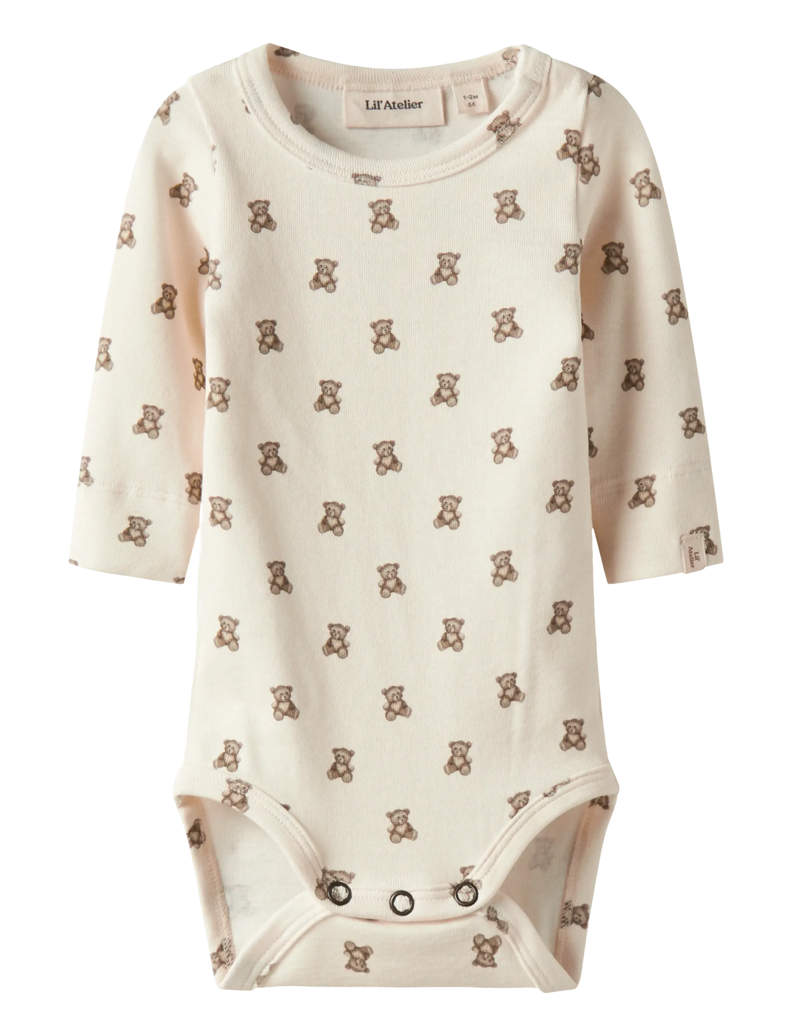 Lil'Atelier Nbngayo Elo Ls Slim Body Lil Noos, 56, Cream, Bodys > Langærmede, Børn