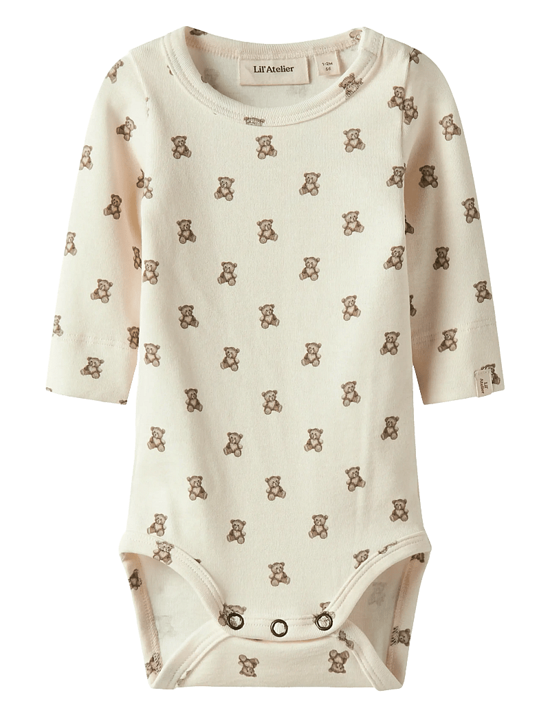 Lil'Atelier - NBNGAYO ELO LS SLIM BODY LIL NOOS - långärmade bodies - turtledove - 0