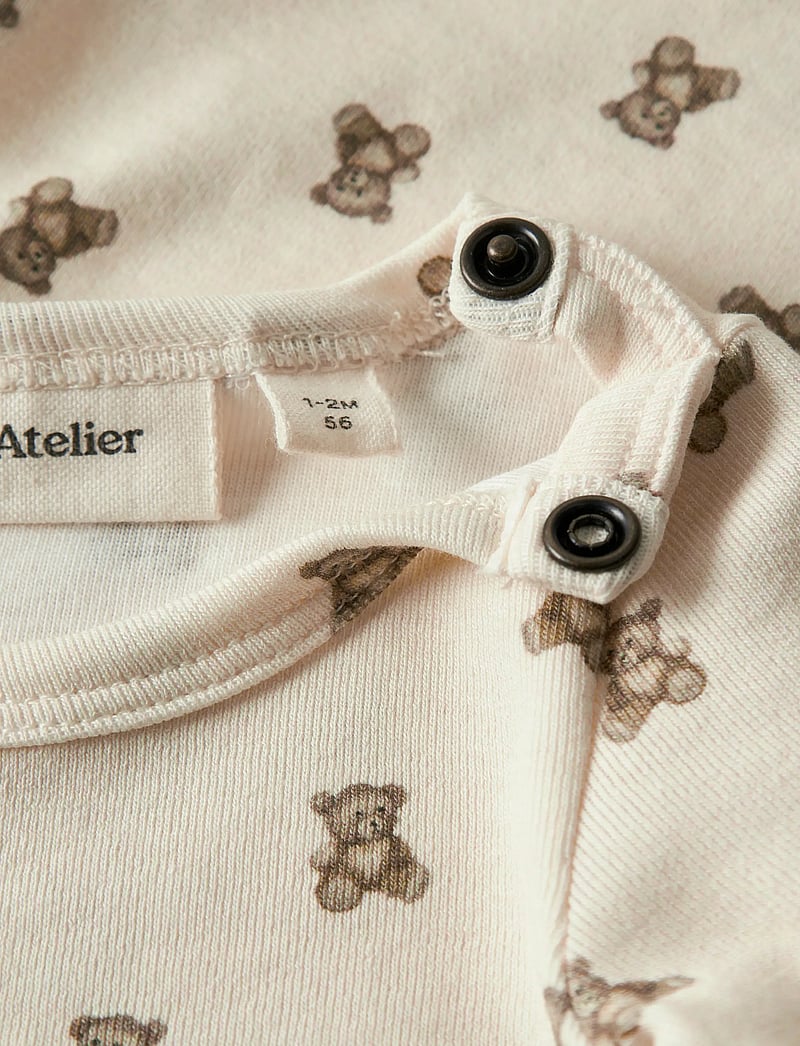 Lil'Atelier - NBNGAYO ELO LS SLIM BODY LIL NOOS - långärmade bodies - turtledove - 2