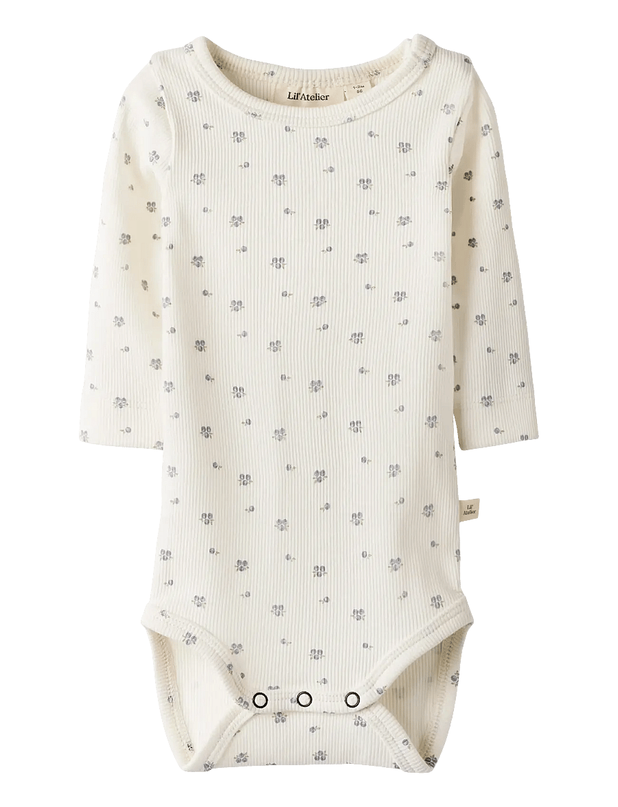 Lil'Atelier - NBNLAGO MIO LS SLIM BODY LIL - långärmade bodies - coconut milk - 0