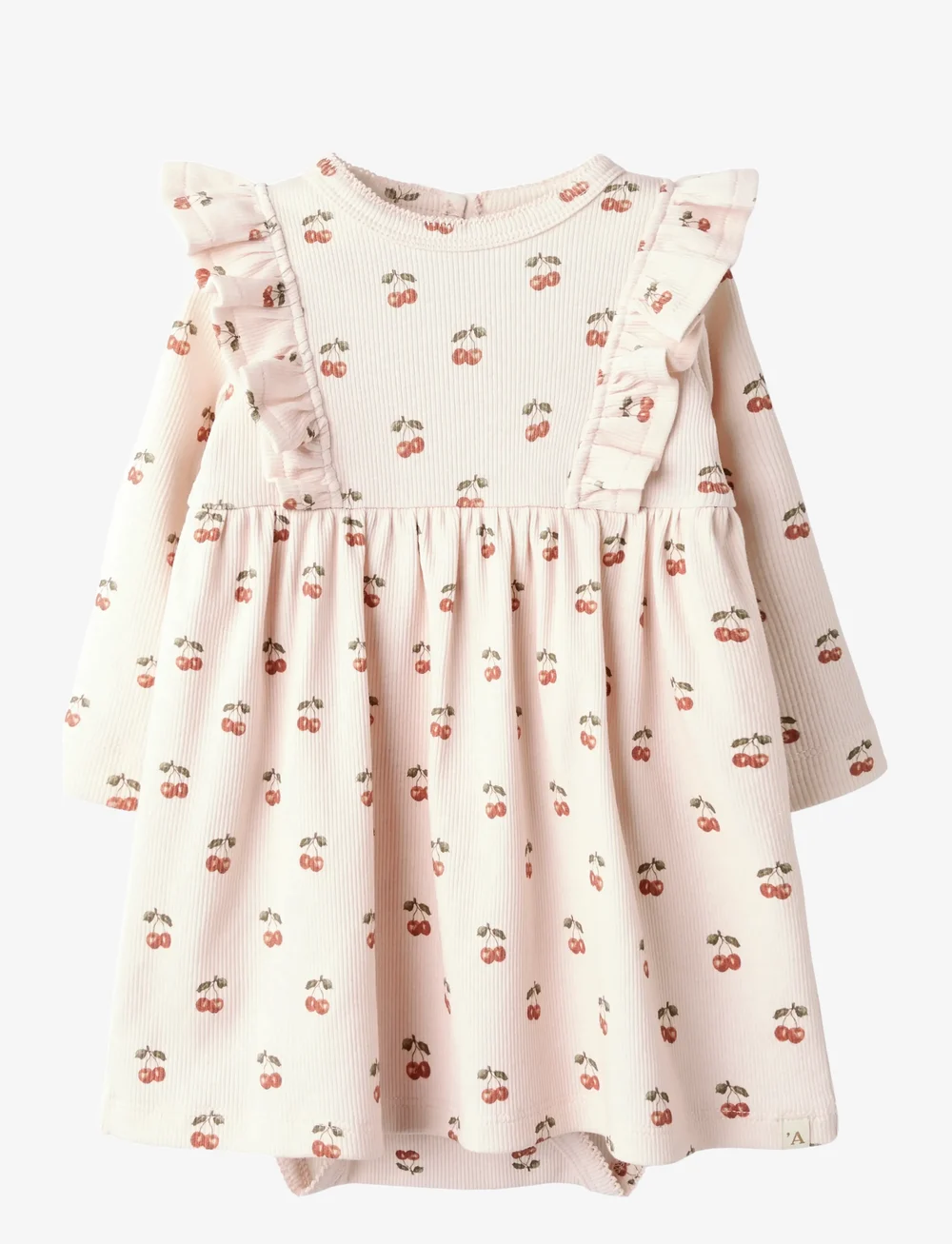 Lil'Atelier - NBFLAVO ENA LS REG BODY DRESS - langærmede babykjoler - silver peony - 0