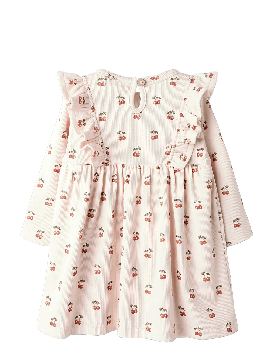 Lil'Atelier - NBFLAVO ENA LS REG BODY DRESS - langerma barnakjólar - silver peony - 1