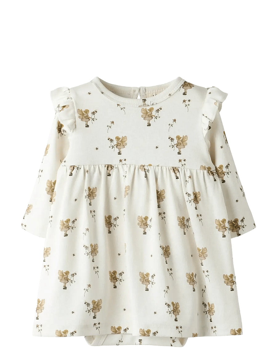 Lil'Atelier - NBFLAYO ENK LS BODY DRESS LIL - coconut milk - 1