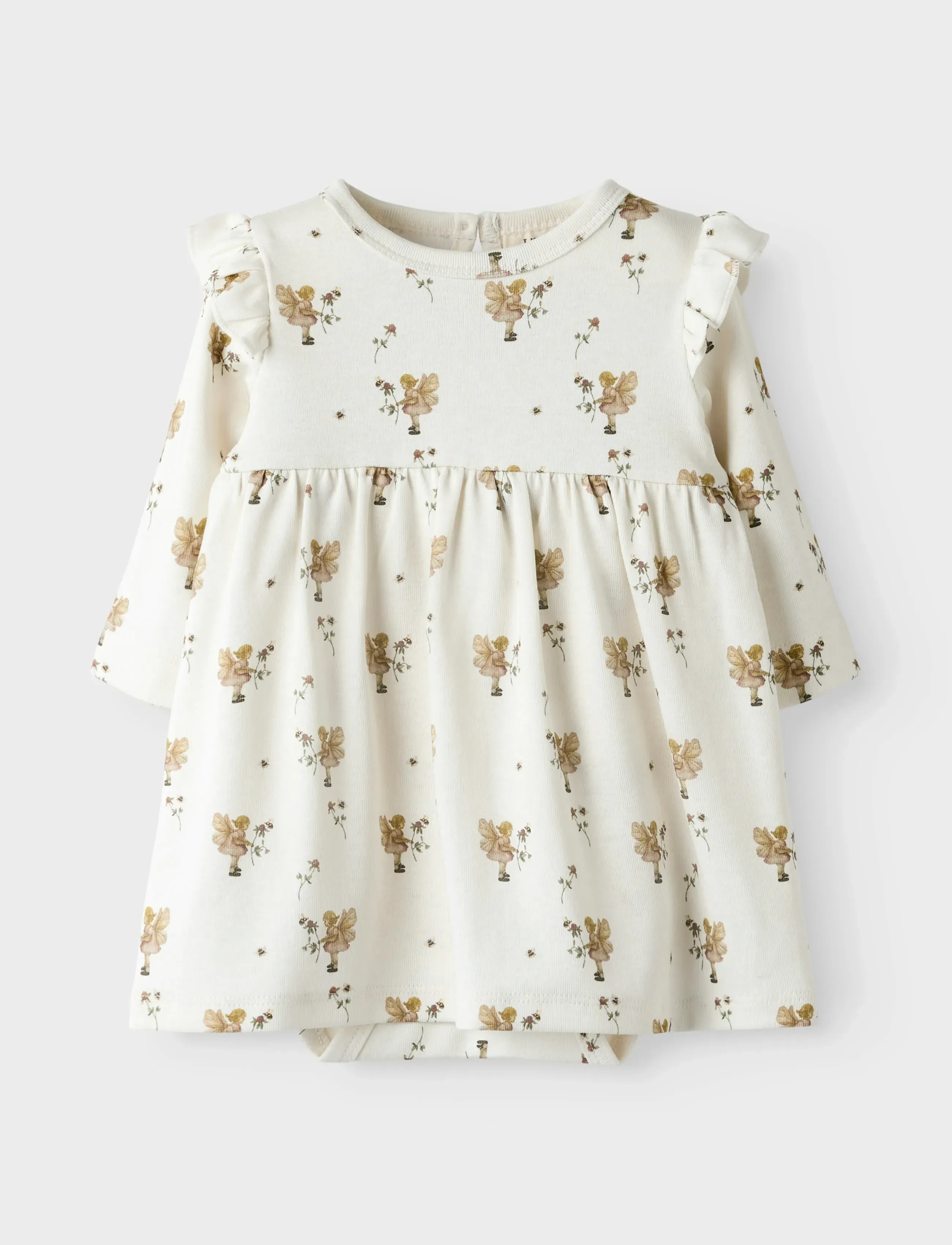 Lil'Atelier NBFLAYO ENK LS BODY DRESS LIL - Langärmelige Babykleider - COCONUT MILK / cream