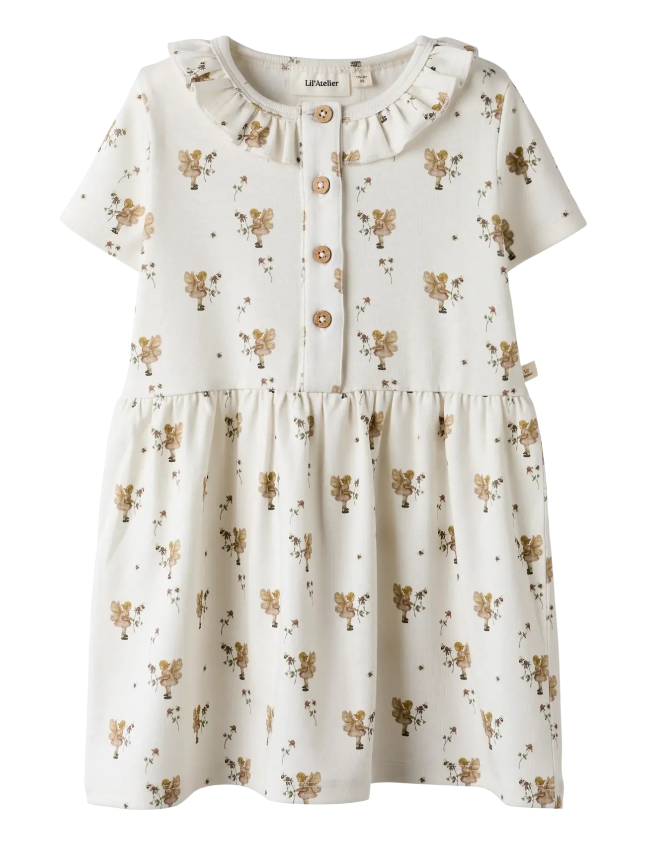 LIL'ATELIER Nmflayo Loa Ss Kleid Lil Cream - 110 - Kinder
