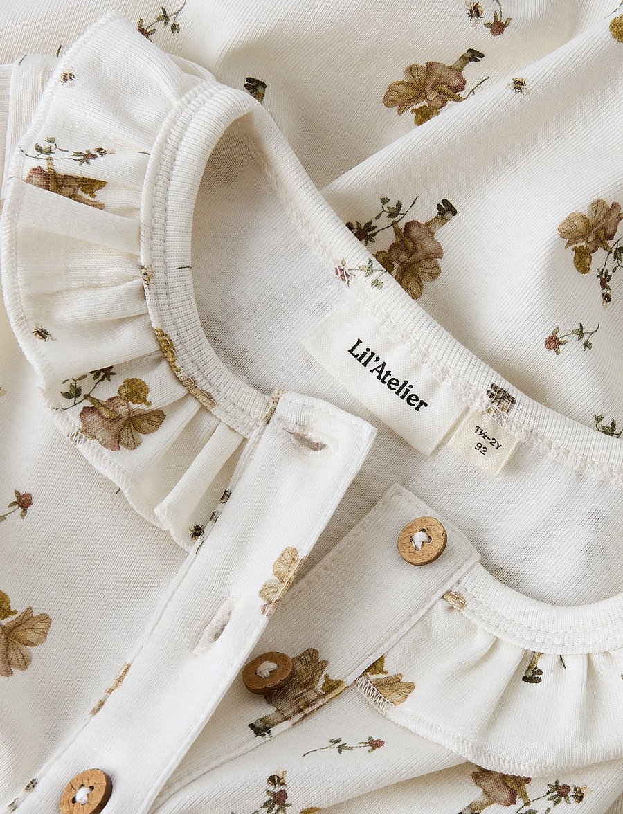 Lil'Atelier - NMFLAYO LOA SS DRESS LIL - kortærmede hverdagskjoler - coconut milk - 2