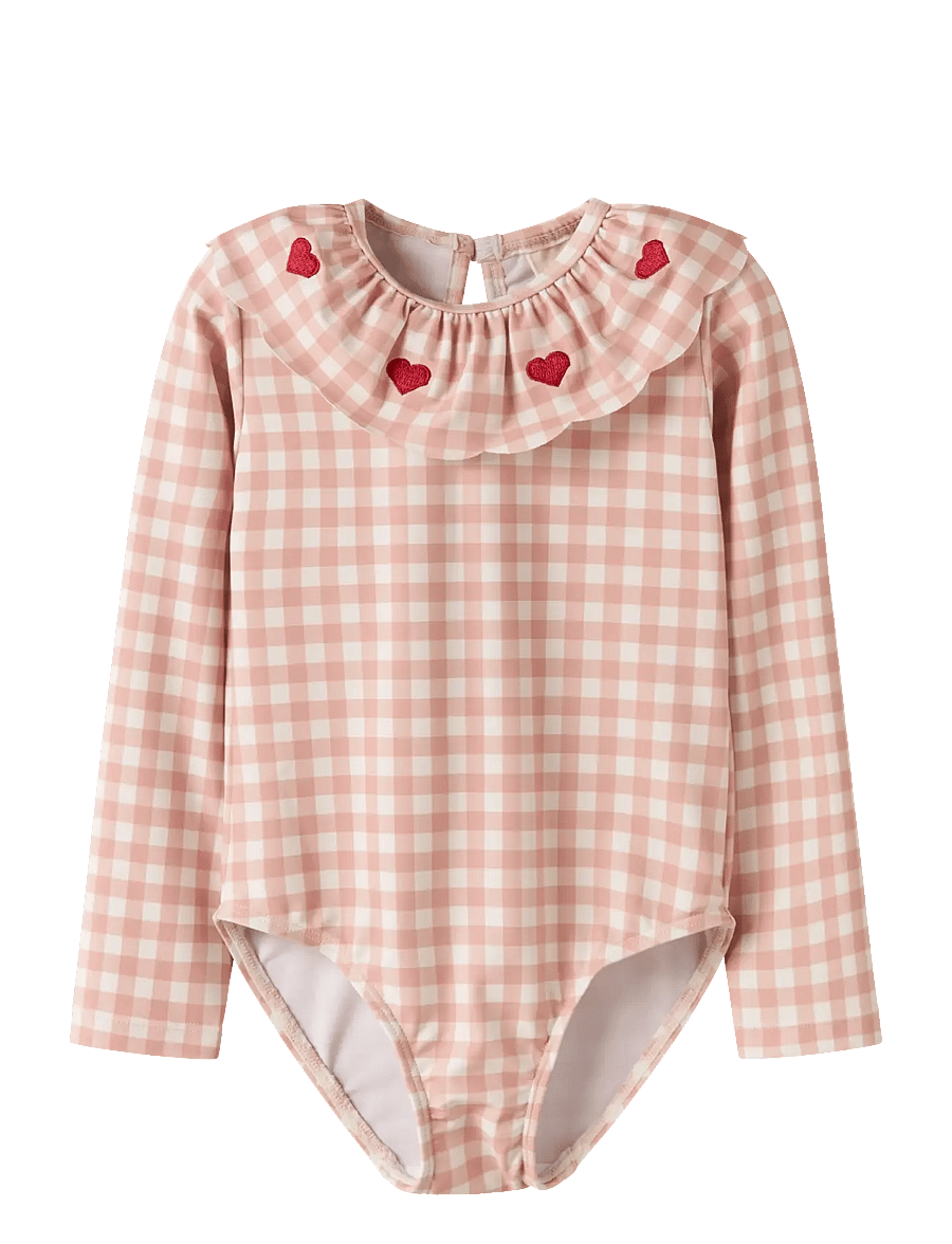 Lil'Atelier - NMFFINLEY LS SWIMSUIT LIL - badedragter - misty rose - 1