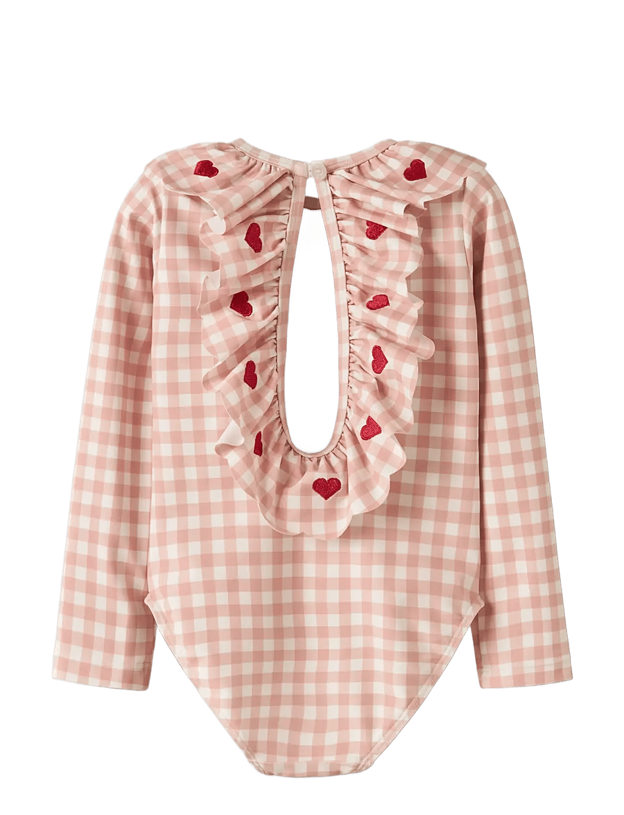 Lil'Atelier - NMFFINLEY LS SWIMSUIT LIL - badedragter - misty rose - 2