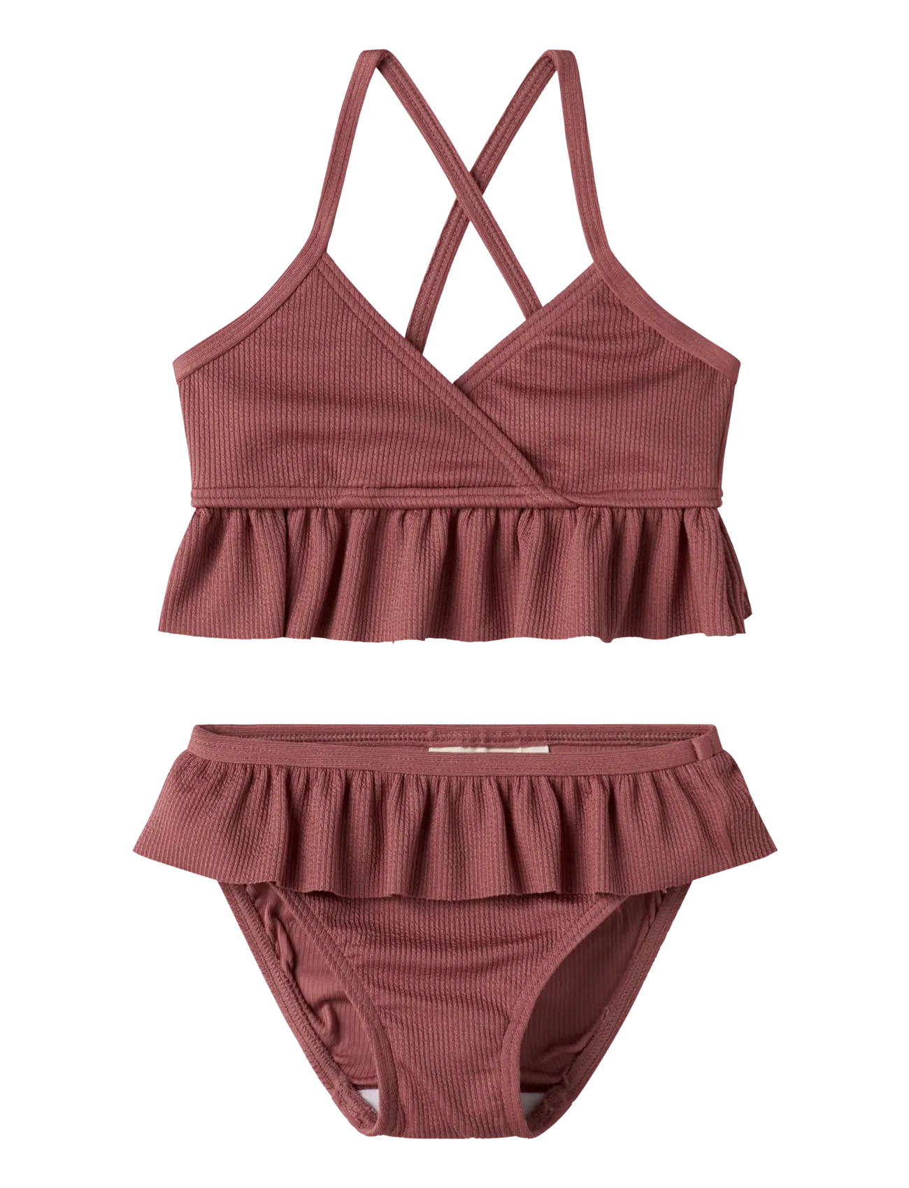 Lil'Atelier NMFFOLA FIA SWIM SET LIL - Bikiinid - WITHERED ROSE / burgundy