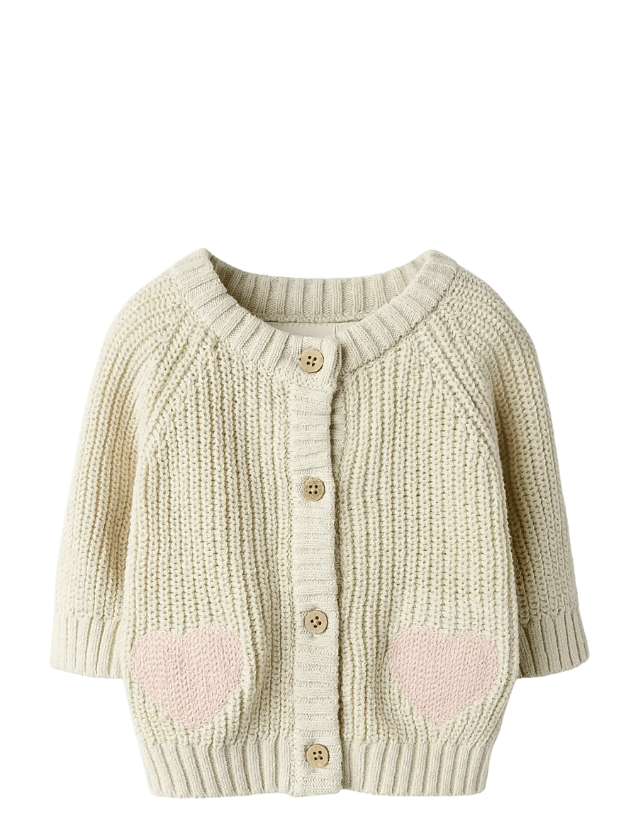 Lil'Atelier - NBFEMLEN LEN LS KNIT CARD LIL - cardigans - turtledove - 1