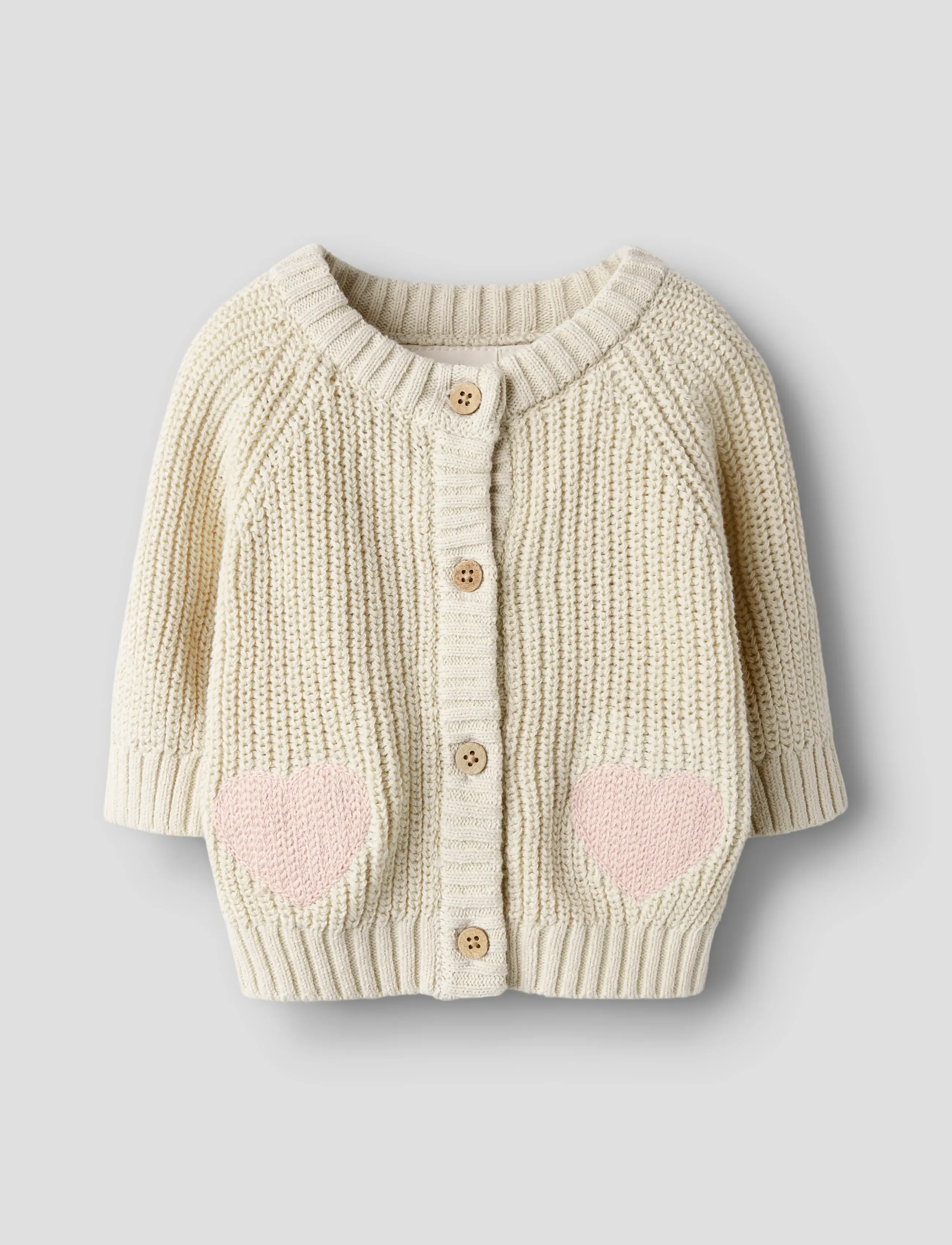 Lil'Atelier - NBFEMLEN LEN LS KNIT CARD LIL - cardigans - turtledove - 0