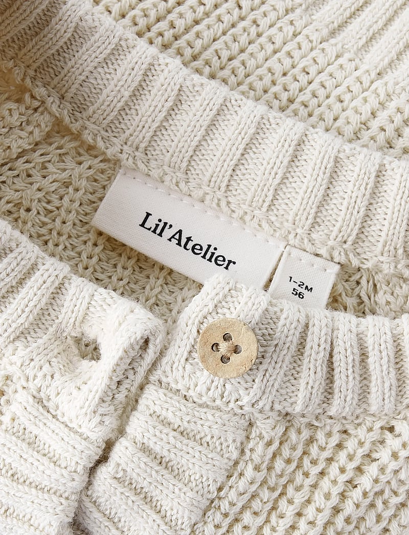 Lil'Atelier - NBFEMLEN LEN LS KNIT CARD LIL - kardigany - turtledove - 3