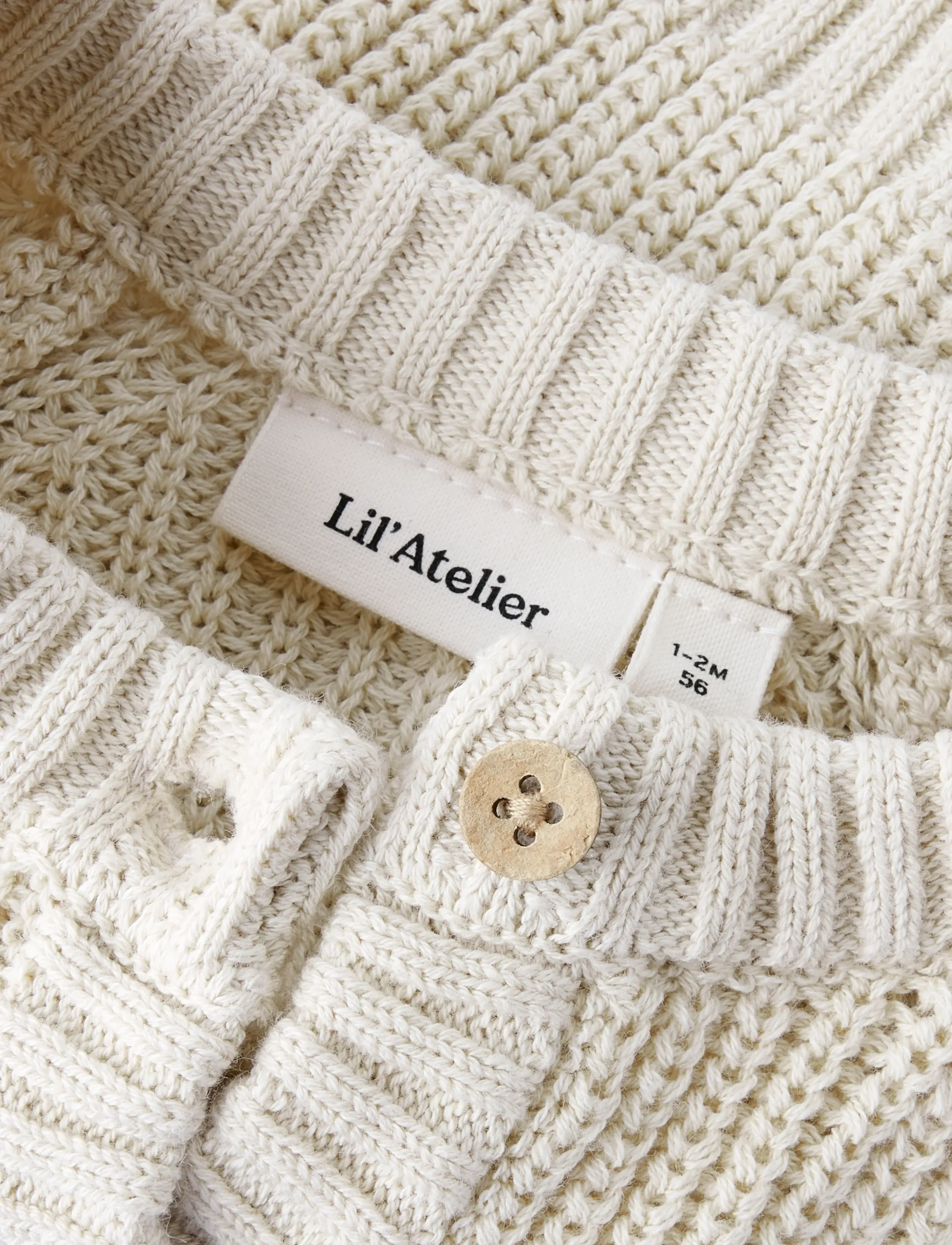 Lil'Atelier - NBFEMLEN LEN LS KNIT CARD LIL - cardigans - turtledove - 3