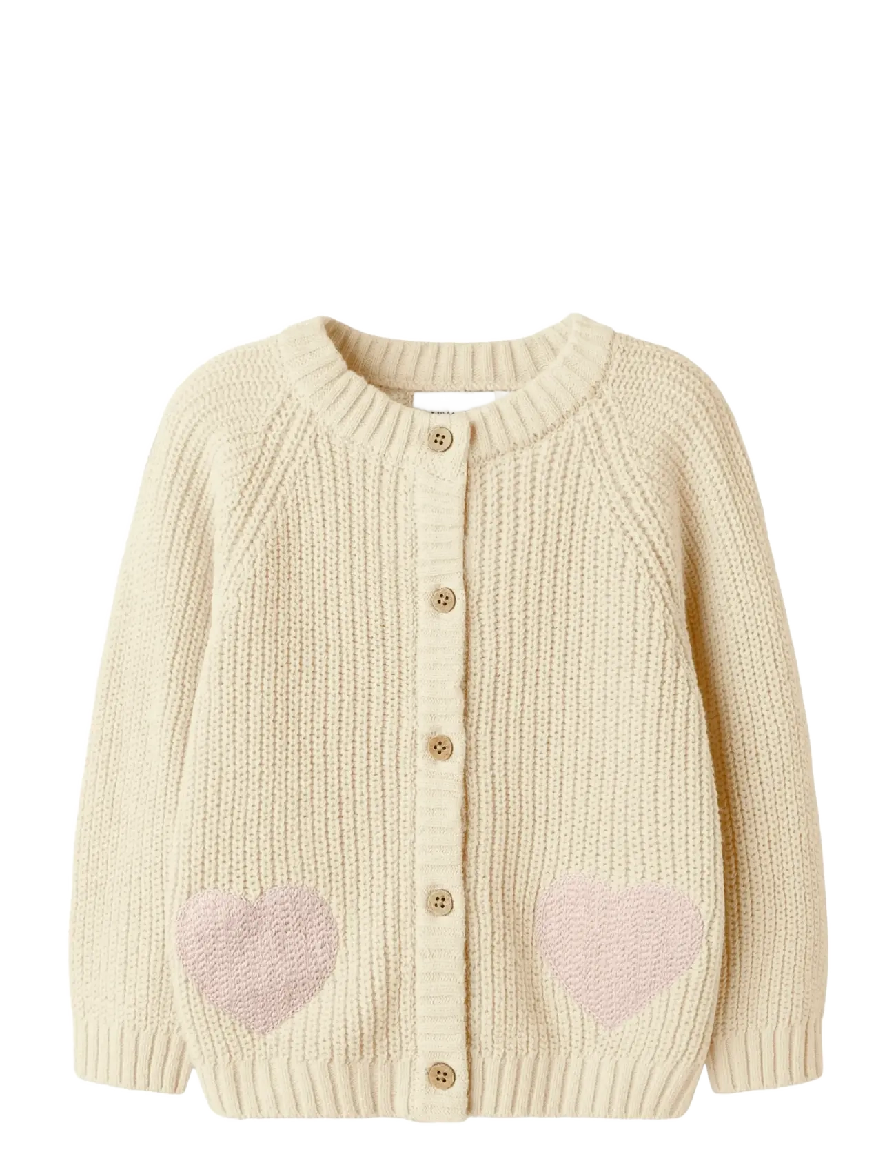 Lil'Atelier NMFEMLEN LEN LS KNIT CARD LIL - Tøj - TURTLEDOVE / cream