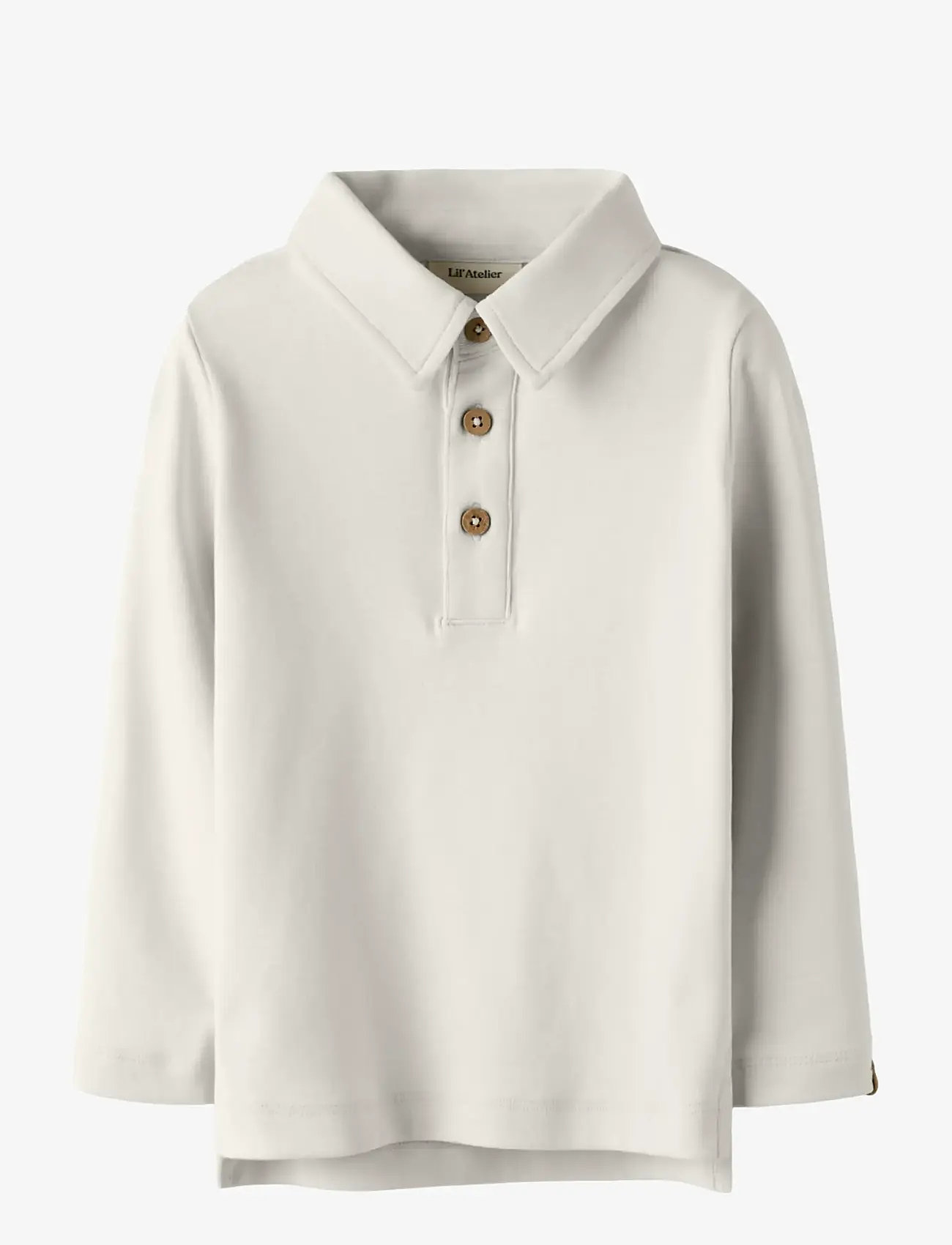 Lil'Atelier - NMMFUNDO LUP LS TOP LIL - langärmelig poloshirt - turtledove - 0