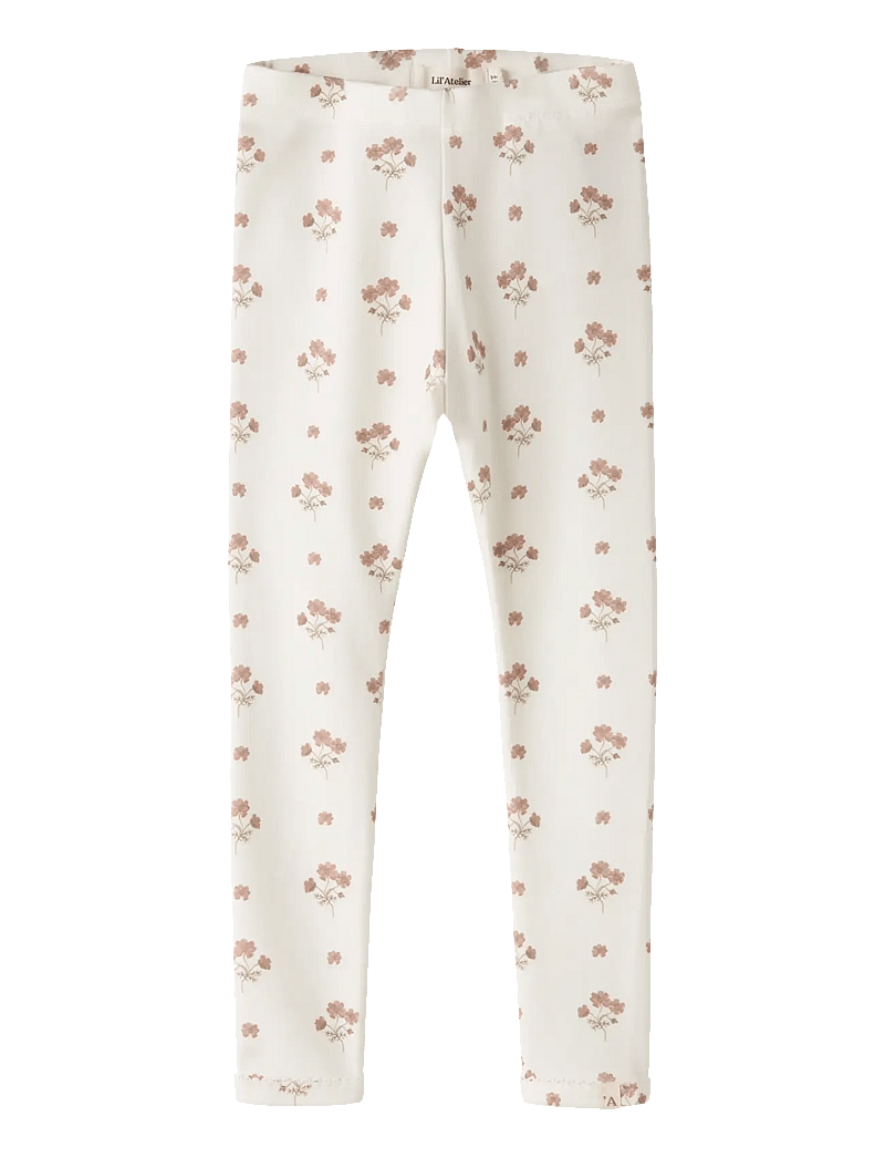 Lil'Atelier - NMFLAYO SIN SLIM LEGGINGS LIL - leggings - coconut milk - 0
