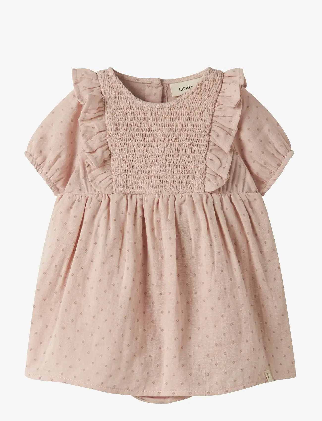 Lil'Atelier - NBFDEMBE SS LOOSE BODY DRESS LIL - kortärmade babyklänningar - peach whip - 0