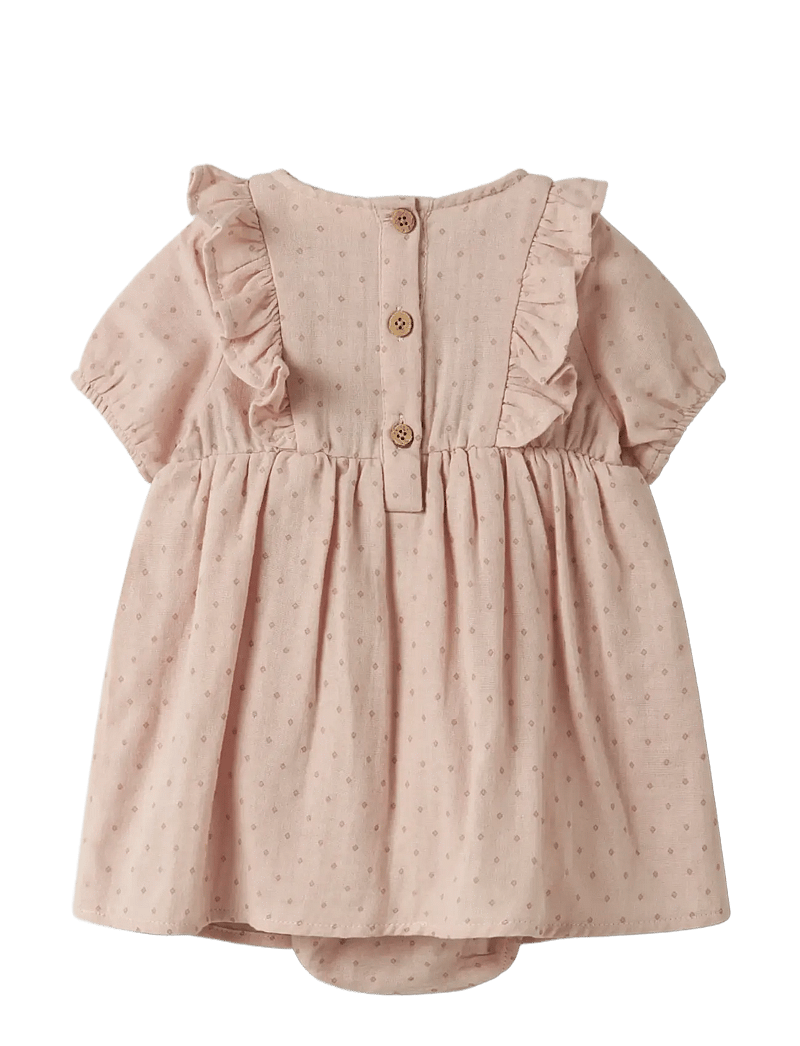 Lil'Atelier - NBFDEMBE SS LOOSE BODY DRESS LIL - kortärmade babyklänningar - peach whip - 1