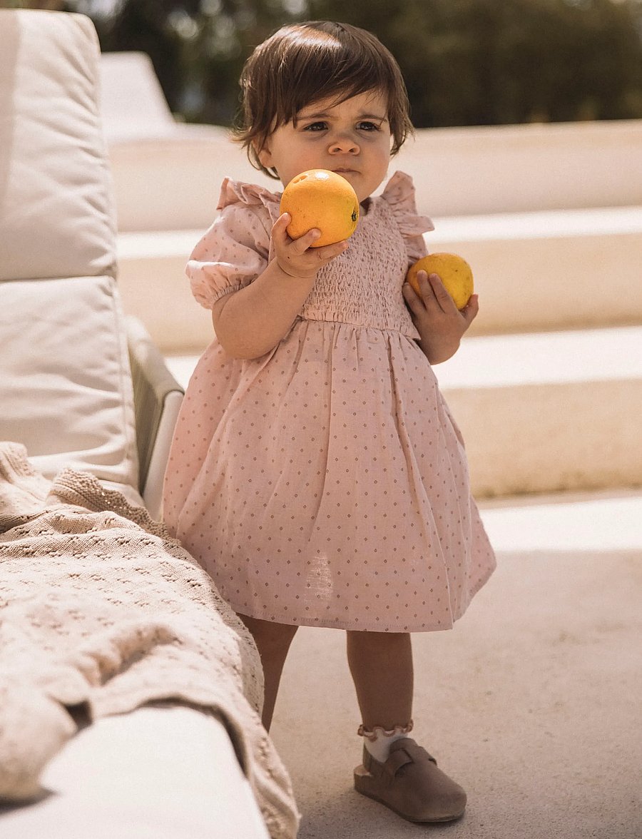 Lil'Atelier - NBFDEMBE SS LOOSE BODY DRESS LIL - kortærmede babykjoler - peach whip - 2