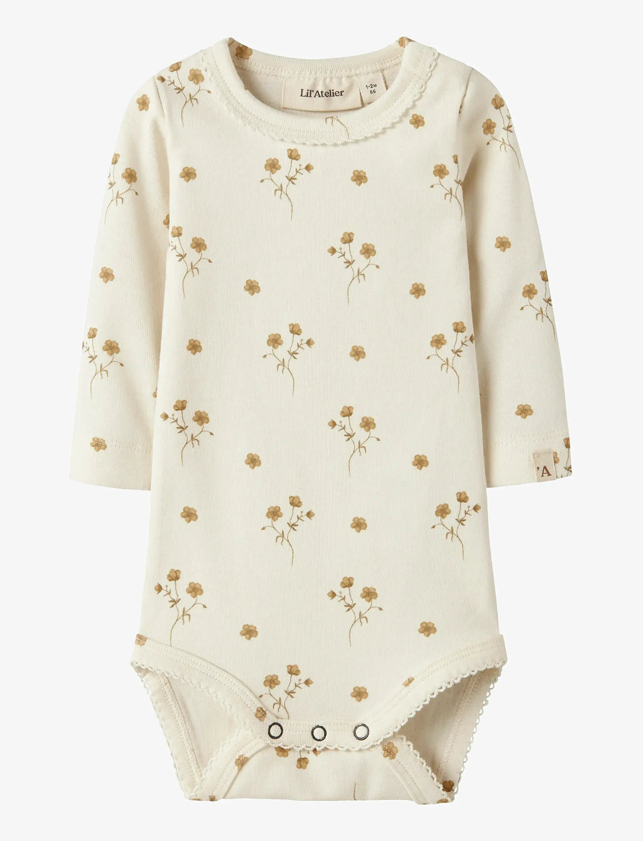 Lil'Atelier - NBFLAYO SIG LS SLIM BODY LIL - långärmade bodies - coconut milk - 0