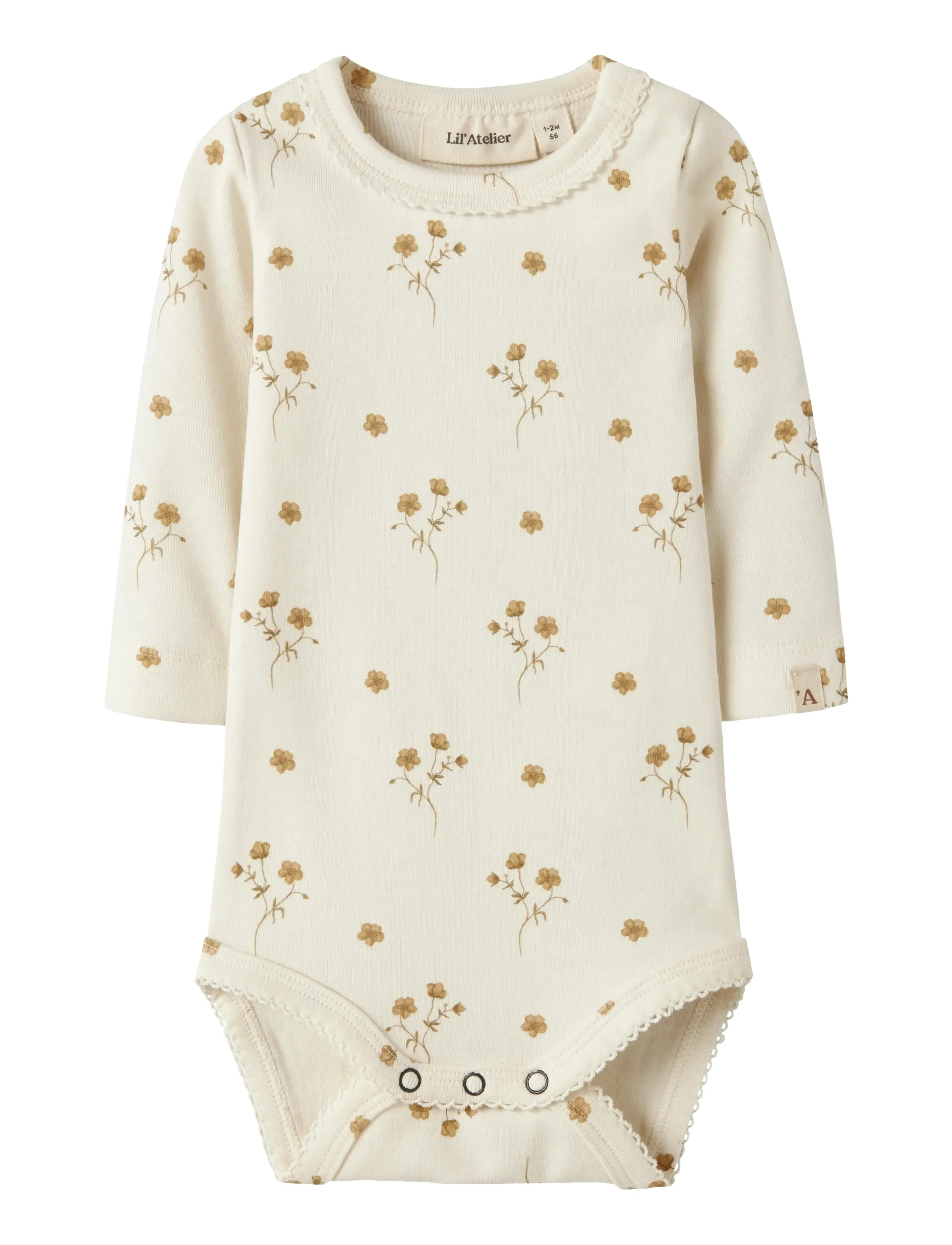 Lil'Atelier NBFLAYO SIG LS SLIM BODY LIL - Baby 0-2 år - COCONUT MILK / cream