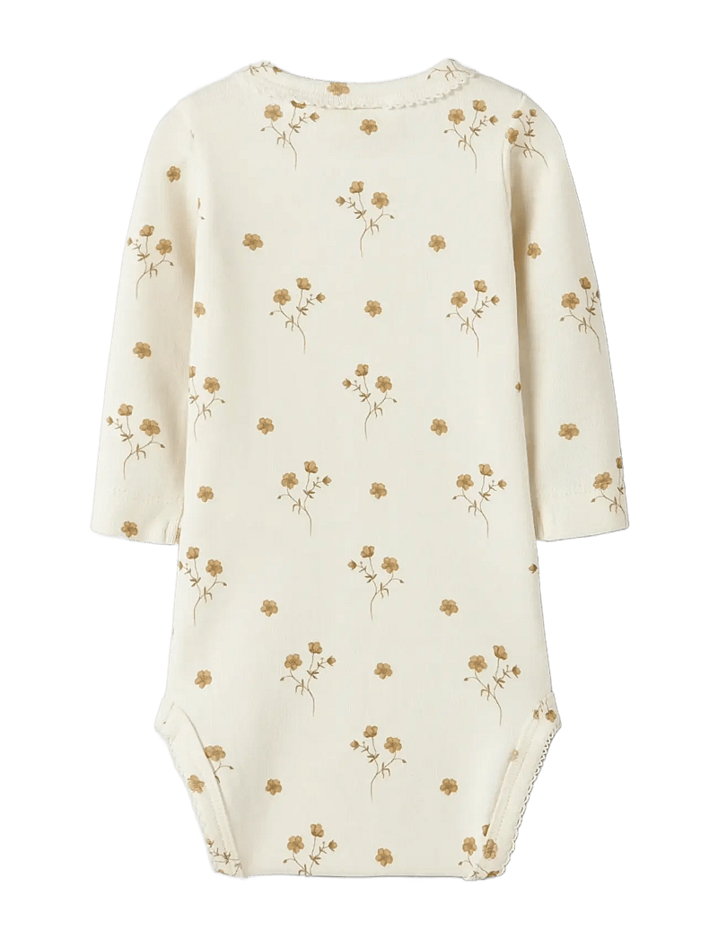 Lil'Atelier - NBFLAYO SIG LS SLIM BODY LIL - långärmade bodies - coconut milk - 1
