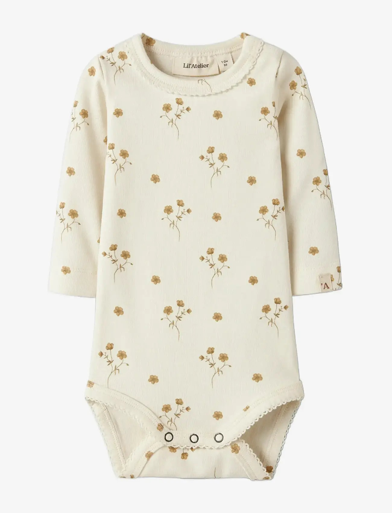 Lil'Atelier - NBFLAYO SIG LS SLIM BODY LIL - långärmade bodies - coconut milk - 2