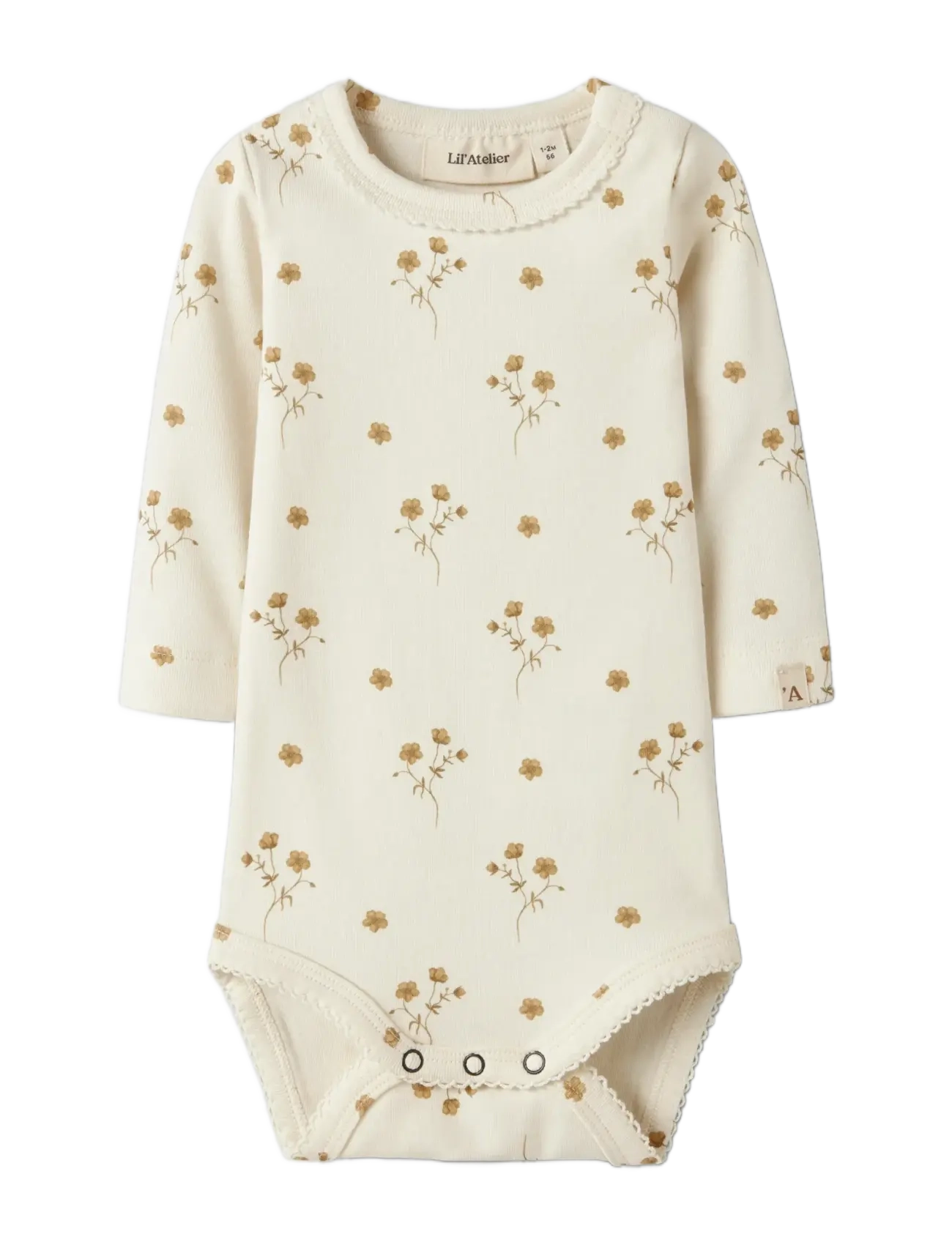 Lil'Atelier - NBFLAYO SIG LS SLIM BODY LIL - langærmede bodyer - coconut milk - 2
