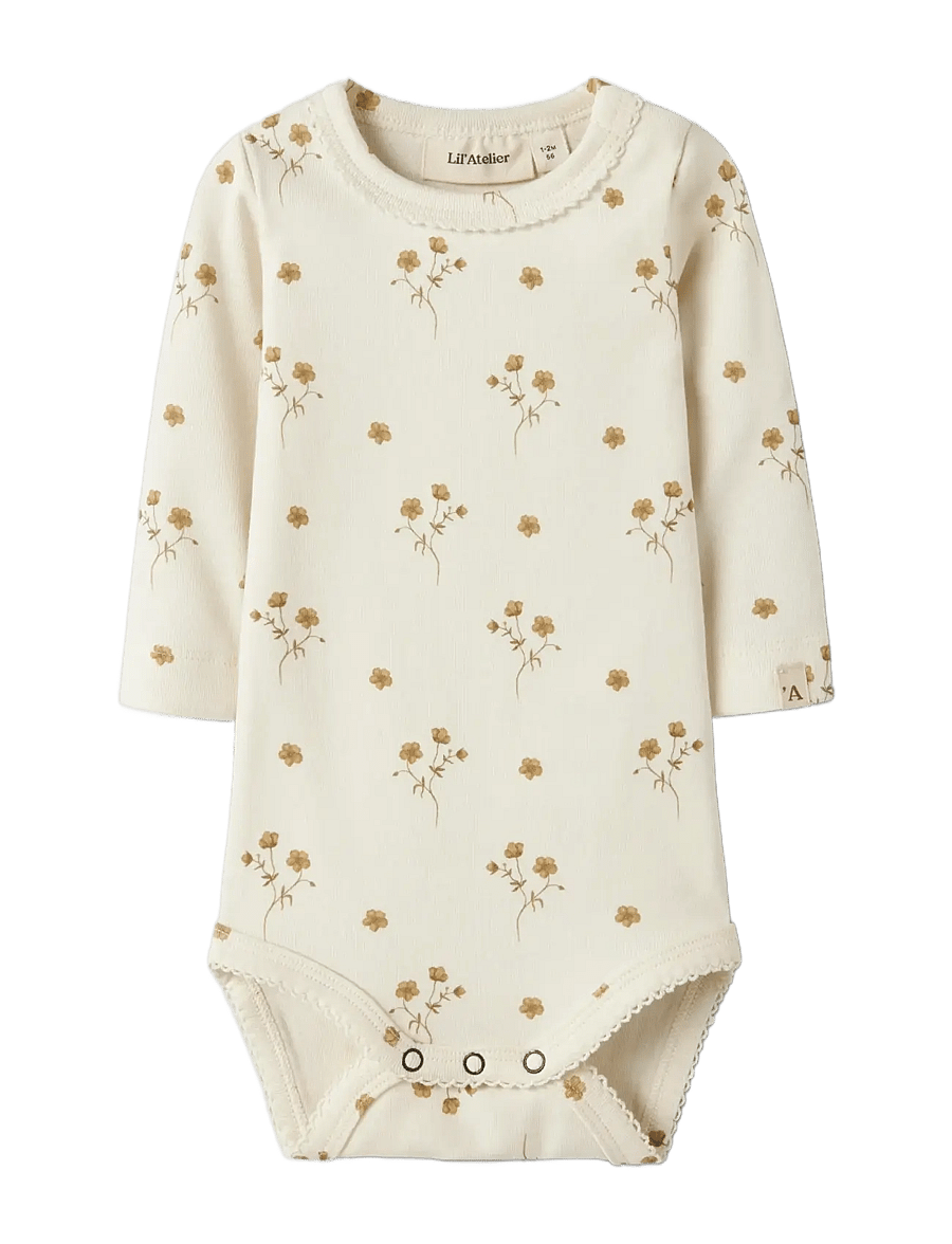 Lil'Atelier - NBFLAYO SIG LS SLIM BODY LIL - langærmede bodyer - coconut milk - 2