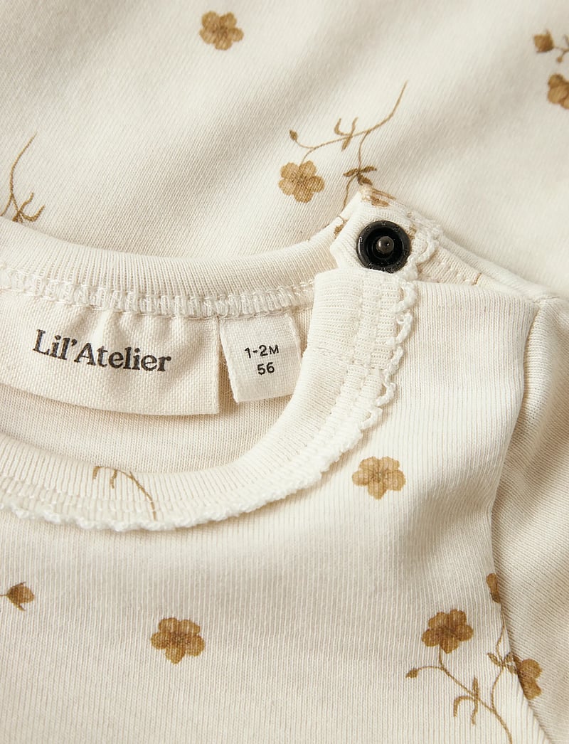 Lil'Atelier - NBFLAYO SIG LS SLIM BODY LIL - långärmade bodies - coconut milk - 3