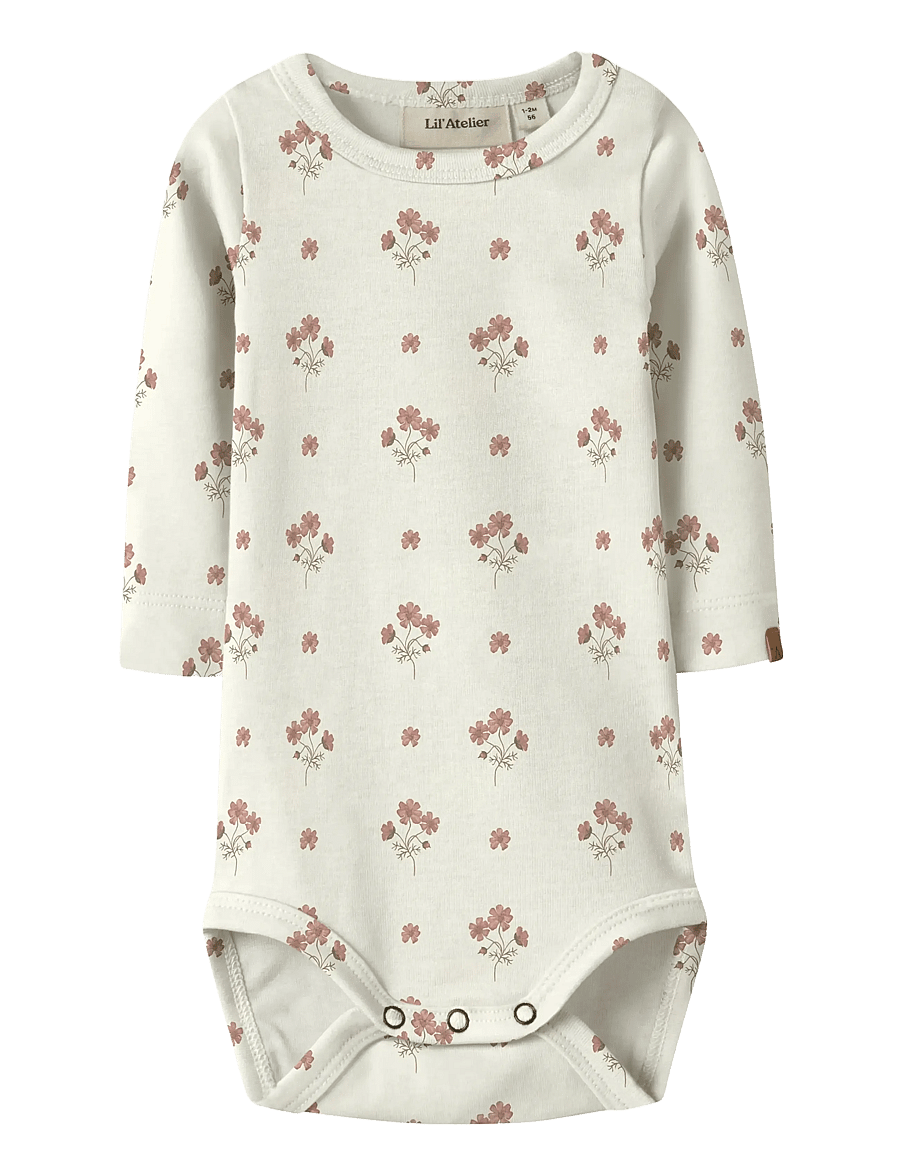 Lil'Atelier - NBFLAYO SIG LS SLIM BODY LIL - langærmede bodyer - coconut milk - 2
