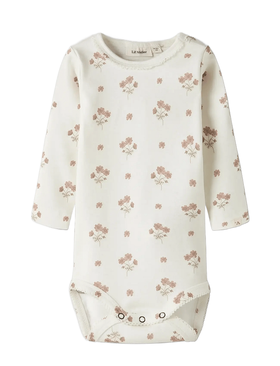 Lil'Atelier - NBFLAYO SIG LS SLIM BODY LIL - langærmede bodyer - coconut milk - 3