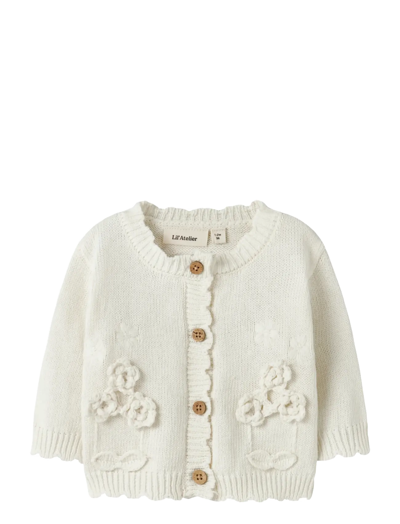 Lil'Atelier NBFDOLA LS KNIT CARD LIL - Lil'Atelier - COCONUT MILK / cream