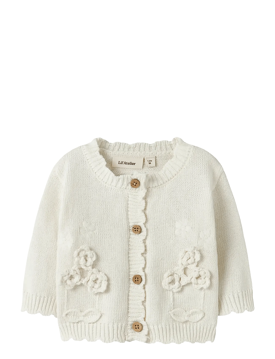 Lil'Atelier - NBFDOLA LS KNIT CARD LIL - coconut milk - 1