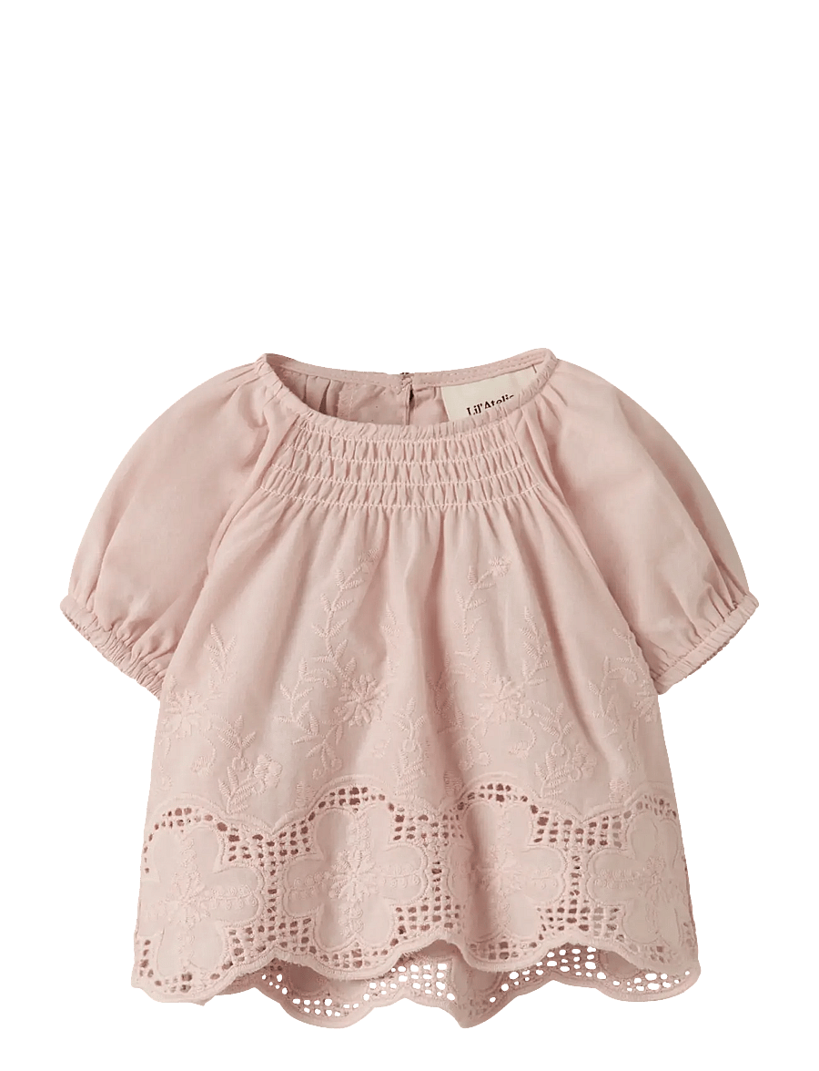 Lil'Atelier - NBFDAYNA SS LOOSE SHIRT LIL - bluser & tunikaer - peach whip - 0